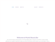 Tablet Screenshot of mysticbeautybar.com